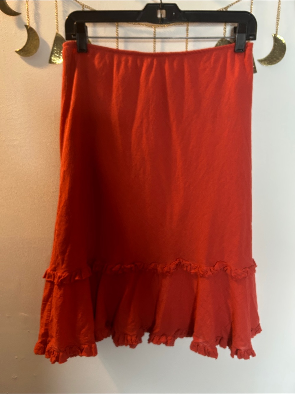 Arden B Coral Ruffle Hem Skirt 6